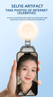 Lumière de remplissage rechargeable pour téléphone, lumière de remplissage magnétique à clipser sur le téléphone, portable et pliable, mini lumière de remplissage pour selfie