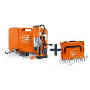 Fein Universal Core <b>Drill</b> With <b>Magnetic</b> <b>Base</b> Up To 35 Mm Hss <b>Annular</b> <b>Cutters</b> Set <b>For</b> Nonferrous Metals - Product Image 1