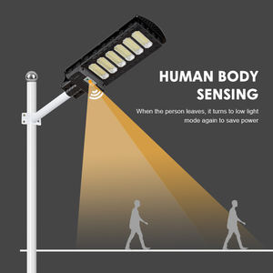 ไฟถนนโซลาร์เซลล์ AORUITAI สำหรับลานจอดรถ กันน้ำระดับ IP65 สำหรับภายนอกอาคาร กำลังไฟ 100 <span class=keywords><strong>200</strong></span> 300 400 500 600 วัตต์ แบบรวมทุกอย่างในหนึ่งเดียว - Product Image 6