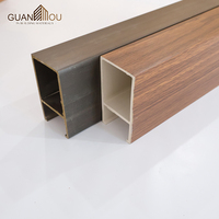 Latte en plastique en bois composite carré creux Wpc Pergola co-extrudée Wpc Tube en bois pour la conception artistique