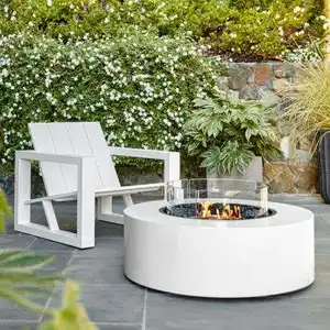 Sofá ao ar livre set fire pit tabela personalizada mobília ao ar livre pátio fogueira jardim fogueira a gás pit