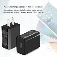 Adaptor Charger Dinding Perjalanan HNT Hitam Putih EU US Plug 5W USB Satu Port 5V1A untuk iPhone, Adaptor Pengisi Daya USB