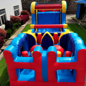 Parcours d'obstacles gonflable en PVC pour jeux <span class=keywords><strong>de</strong></span> plein air, parcours d'obstacles gonflable compétitif, parcours d'obstacles gonflable <span class=keywords><strong>pastel</strong></span>, long - Product Image 1