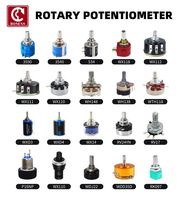 Potentiomètres de réglage de type Bonens variés - Résistance 10-5M, tolérance 10%, rotation 360°, matériau résistif Cermet