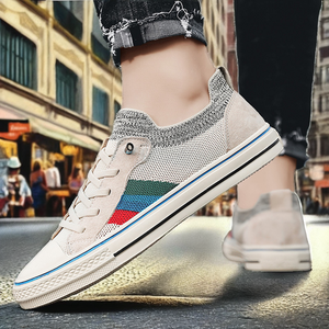 Zapatillas Deportivas Casuales de Lona con Cordones y Malla Transpirable para Hombre, Edición Coreana, Modernas, Versátiles, que Aumentan la Estatura, Verano 2025 - Product Image 2