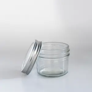 150毫升透明圆形玻璃梅森罐椰子油蛋黄酱储存密封玻璃瓶带盖洗碗机