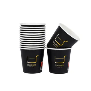 לוגו מותאם אישית כוס קפה מכירה חמה מחיר מפעל קיר יחיד 4 אוז משקה חם חד פעמי לוגו מותאם אישית כוס קפה עם מכסים