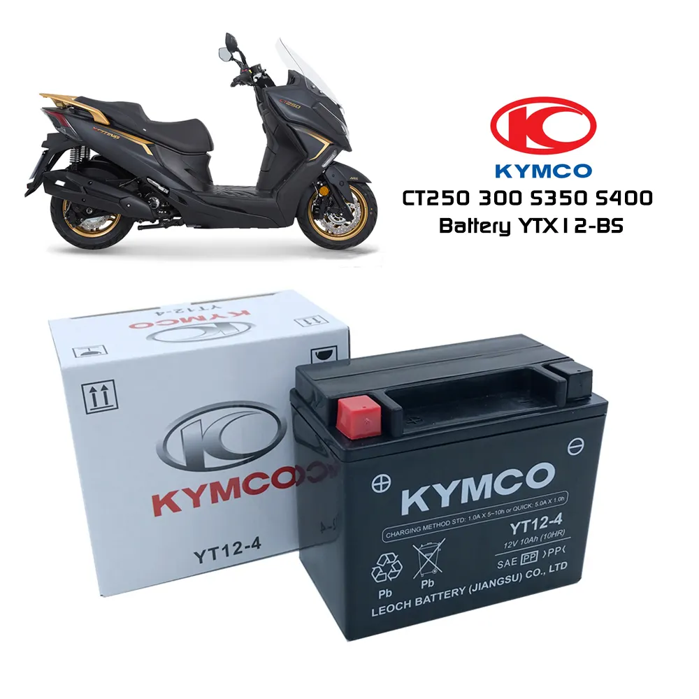 Motorfiets Batterij Voor Kymco Originele Fabriek Roeien Ct250 300 S350 S400 Batterij YTX12-4 Opslag Batterij