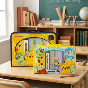 Ensemble de papeterie en plastique Pokémon Pikachu, fournitures scolaires coréennes pour enfants, crayon, gomme, cahier, anime, vente en gros - Product Image 3