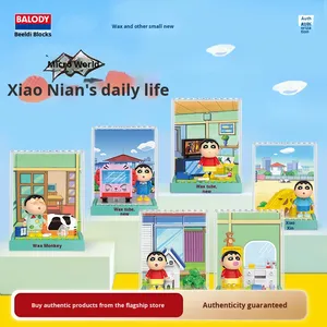 Beiledi micro-cảnh khối xây dựng câu đố Shin-chan Crayon tự làm đồ chơi để bàn Quà Tặng hạt nhựa nhỏ cho bé gái - Product Image 5