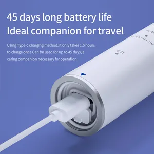 Dupont pemutih otomatis pintar, alat pemutih gigi sonik elektrik portabel ramping ramah lingkungan dengan kamera