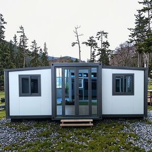 Contenedor de alas gemelas Material DE LA CASA Abuela plana Madre en ley Prefab Tiny Apartment Plegable ADU Resistente a los huracanes Fácil instalación - Product Image 1