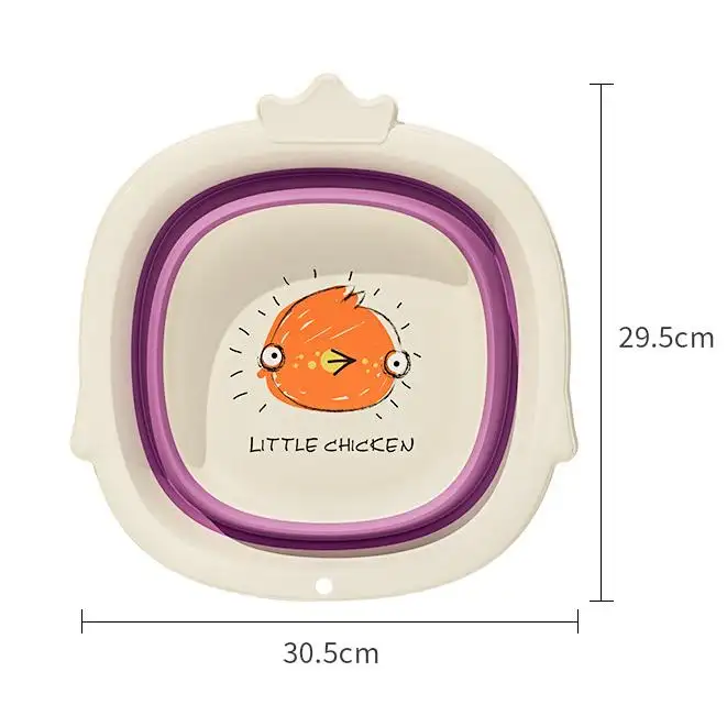 עיצוב חדש רב-פונקציונלי חמוד קריקטורה תינוק מתקפל מיני כיור רחצה