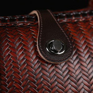 Handmade Bamboo Woven Women's Handbag Half Moon Shape Eco Friendly Wedding Crossbody Bag 1-1.9l Two Handles - Product Image 5