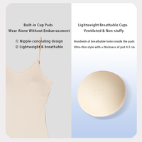 Nouvelle Robe Cami d'été 100% Soie de Mûrier Sexy avec Soutien-Gorge Intégré et Bretelles Fines Sans Manches pour Femme