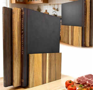 Tablas de Cortar de Madera de Alta Calidad con Forma de Libro, Tablas Decorativas de Madera con Soporte para Servir Queso, Pan y Carne en la Cocina - Product Image 1