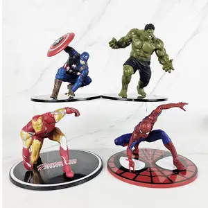 großhandel 4 stile superheld iron man spider man hulkes captain avenge pvc cartoon modell spielzeug action puppe