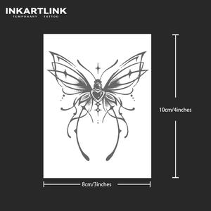 Autocollant de tatouage temporaire personnalisé Cyberpunk Papillon, imperméable, longue durée (15 jours), semi-permanent, pour bras, épaule, <span class=keywords><strong>femme</strong></span> - Product Image 3