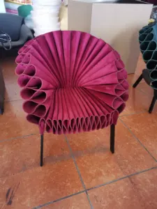 Dror-Silla de pavo real para sala de estar, sillón con hojas arrugadas, muebles para el hogar, nuevo diseño