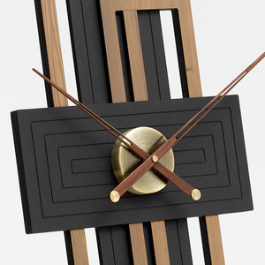 Wozoom <b>Wall</b> <b>Clock</b> Rectangular <b>Silent</b> Quartz Battery Powered Living Room Decorative <b>Clock</b> - Product Image 4