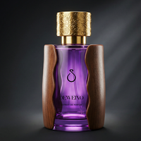 Botella de Perfume de Lujo de 100 ml, Botella de Vidrio para Perfume con Color Personalizado, Nuevo Diseño con Tapa de Zamac