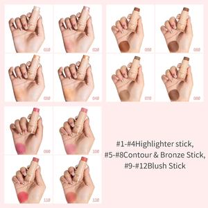 Cosmetico Rosa Nude Morbido Colore <span class=keywords><strong>Rosato</strong></span> per Labbra e Guance Tono Neutro Nude Blush in Stick per il Trucco di Ogni Donna - Product Image 3