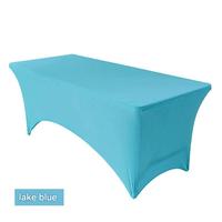 Nappe rectangulaire extensible en spandex non tissé de 6 pieds avec couleur et design personnalisables pour mariages et événements