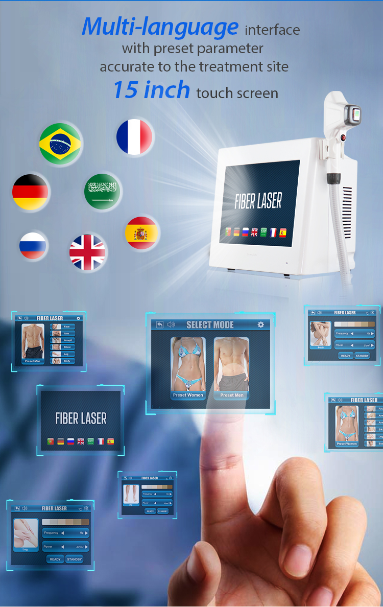 Astiland Fiber Laser Hair Removal Machine Permanent 50000000 Shots Lifespan