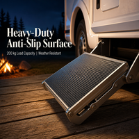 Marchepied pliable pour camping-car en aluminium moulé sous pression, robuste, antidérapant, pour caravane, camping-car, remorque, escalier pliant, fabrication OEM