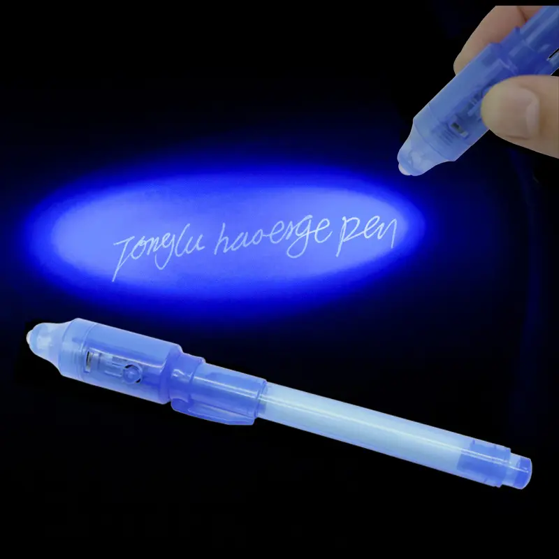 2020 Hot Selling Magical Spy Pen Secret Bericht Agent Onzichtbare Inkt Pen Met Uv Pen Voor Kid