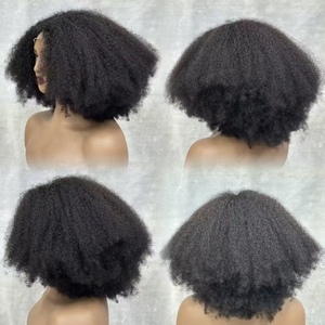 Letsfly Promoción de $72 Pelucas Afro con Cierre de Encaje 4x4 de 18 Pulgadas, Color Negro Natural, Pelucas de Cabello Humano 100%, Precio al por Mayor Disponible para Mujeres Negras - Product Image 5