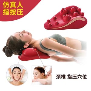 Coussin de massage pour le cou, couleur rouge, thérapie cervicale, coussin de massage en mousse pour la relaxation et le soulagement de la douleur - Product Image 4