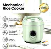 Cuiseur à riz électrique carré mini 3L en alliage d'aluminium Trancre avec cuve intérieure antiadhésive, cuiseur vapeur, spatule et tasse doseuse pour hôtel et usage domestique