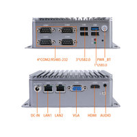 Mini PC Industrial EVUC Resistente Sin Ventilador J1900, 4 Puertos Com RS485 RS232, Doble Lan, Carcasa de Aleación de Aluminio, 4GB RAM, en Stock, Windows/Linux