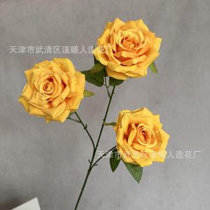 ดอกกุหลาบผ้าไหมประดับเพชร 3 หัว ยี่ห้อ Jinxi ขนาด 65 ซม. สำหรับตกแต่งงานแต่งงานและบ้าน - Product Image 3