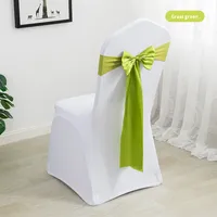 Moderne Simple Banquet De Mariage Maison Noeud Ruban Sans Cravate Chaise Dos Fleur Chaise Élastique Lavable Polyester Chaise Couverture Décoration