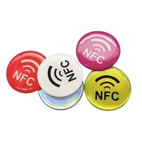 Étiquette NFC anti-métal de haute qualité 13,56 MHz avec adhésif puissant, étiquette NFC en époxy encodée ISO14443A