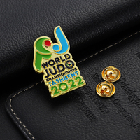 Souvenirs de haute qualité chapeaux vêtements broche 3D monde Judo sport or épinglettes usine épingles personnalisées métal Logo Badges