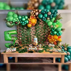 Koning Leeuw Simba Thema Ballonnen Guirlande Boog Kit Palm Bladeren Guard Baby Shower Kids Jongens Verjaardagsfeestje Decoraties Levert