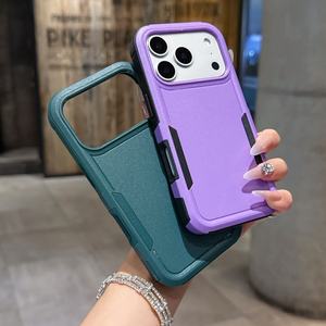 Funda Protectora 2 en 1 de TPU y Silicona Rígida para iPhone 17 15 16 Pro Max 11 12 13 14 Plus, Carcasa de Repuesto en Varios Colores - Product Image 4
