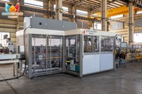 Ligne de production entièrement automatique pour l'embouteillage et le sertissage de boissons en canettes d'aluminium, capacité 17000 canettes/heure, pour eau gazeuse