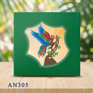 Tarjeta Pop-up 3D de Loro al por Mayor, Diseño Personalizado, Artesanía Hecha a Mano, Arte en Papel, Vietnam, Regalos de Acción de Gracias y Cumpleaños, Impresión Offset - Product Image 6