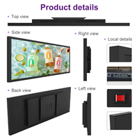Pantalla LCD Extensible 24/7, Pantalla Digital Ultra Ancha para Publicidad en Tiendas Minoristas, Supermercados y Restaurantes