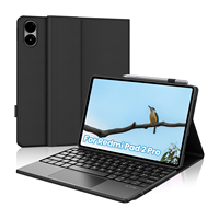 Étui pour tablette avec clavier détachable en cuir PU pour Xiaomi Redmi Pad 2 Pro 2025 12,1 pouces, support pour stylet, housse folio