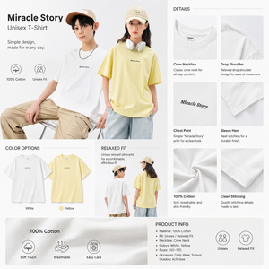 <span class=keywords><strong>T</strong></span>-<span class=keywords><strong>shirt</strong></span> Unisex per Bambini con Stampa Lettere, Manica Corta, 100% Cotone, Girocollo Casual, Estiva, per Ragazzi e Ragazze, <span class=keywords><strong>Bianca</strong></span> Gialla Traspirante - Product Image 4