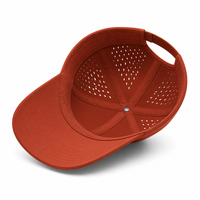 Casquette de golf personnalisée à perforations laser en forme de goutte d'eau, respirante, séchage rapide, 6 panneaux, pour l'entraînement au golf