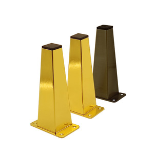 Pieds de meubles pyramidaux carrés Wansheng en acier laminé à froid plaqué, style moderne pour portes d'armoires - Product Image 3