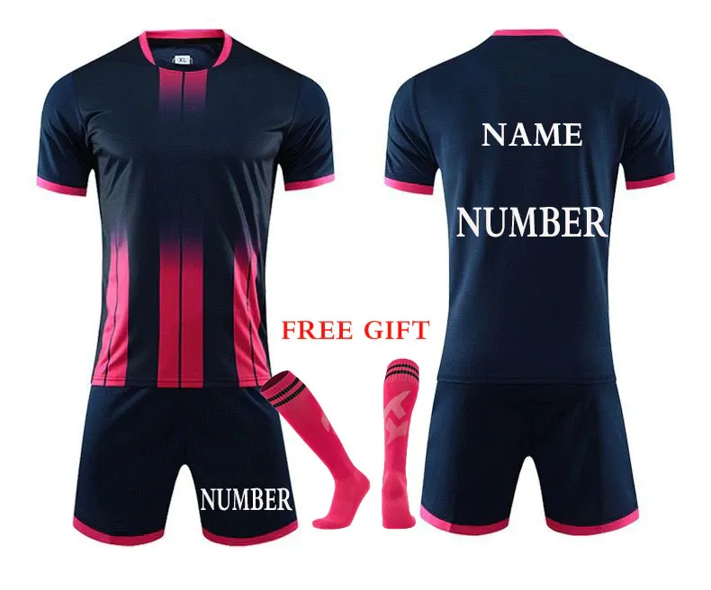 2024 Custom Mannen Kids Voetbal Truien Pak Jongens Voetbal Uniformen Futebol Shirt Sets Voetbaltenue Kinderen Meisjes Sportkleding