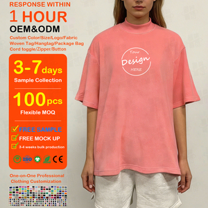 เสื้อยืดคอเต่าผ้าเทอร์รี่คุณภาพสูงสำหรับผู้หญิง ไซส์ใหญ่ ปักโลโก้ตามสั่ง ขายส่ง - Product Image 1