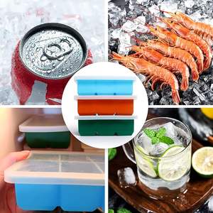 Moules à glaçons <span class=keywords><strong>en</strong></span> silicone Yongli avec couvercles amovibles réutilisables et sans BPA <span class=keywords><strong>pour</strong></span> le <span class=keywords><strong>whisky</strong></span>, glaçons empilables flexibles et sûrs - Product Image 6